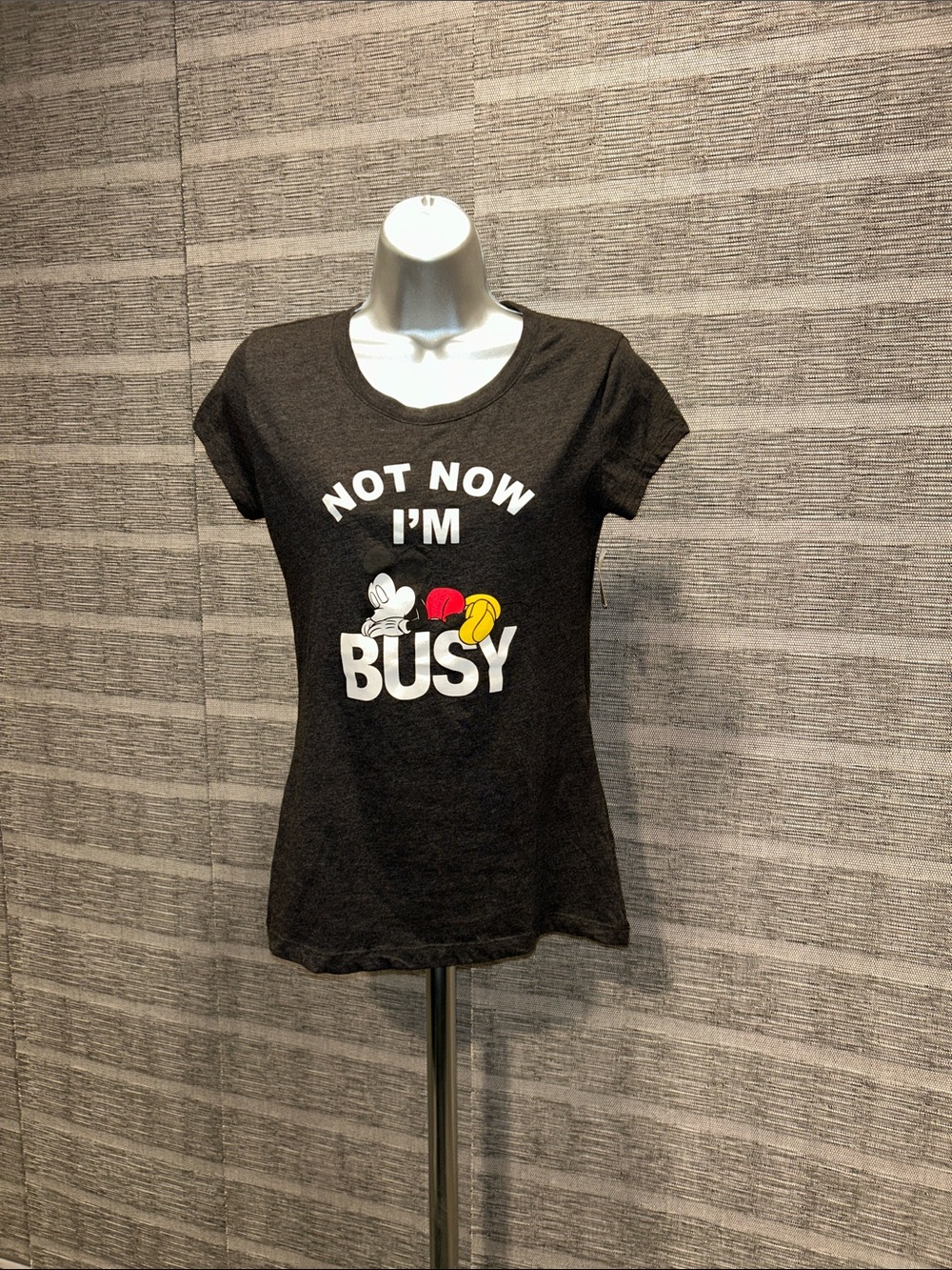 NWT- Disney Black 'Not Now I'm Busy' Short Sleeve Tee